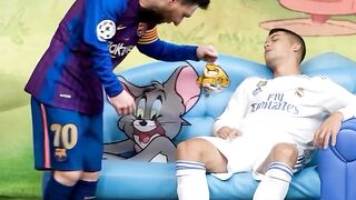 Messi, Ronaldo with Tom and Jerry