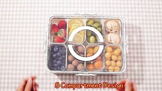 Portable Snack Organizer with Lid & Handle