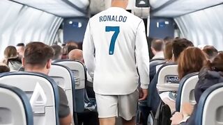 Messi and Ronaldo in plane