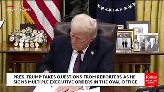 President Trump Says Executive Orders Will Remove 'The Cancer Caused By The Biden Administration'