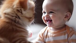 Baby & cat