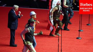 BREAKING NEWS_ Village People Perform 'YMCA' On Stage With Trump—And Yes, He Does The Dance