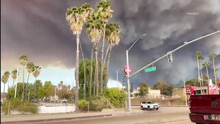 US, Los Angeles: Castaic Hughes Wildfire Prompts Evacuations at Northlake Hills Elementary School