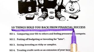 10 THINGS HOLD YOU BACK FROM FINANCIAL SUCCESS #success #mindset #FinancialSuccess