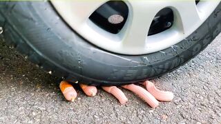 Esmagando coisas crocantes e macias de carro! EXPERIMENTO Carro vs MELANCIA, Coca Cola, Fanta, Mirinda Ball