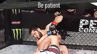 Coach Khabib Instructing Islam Makhachev to a kimura Submission Win