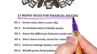 13 MONEY RULES FOR FINANCIAL SUCCESS #success #mindset #FinancialSuccess