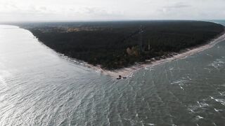 Aerial view of the ocean