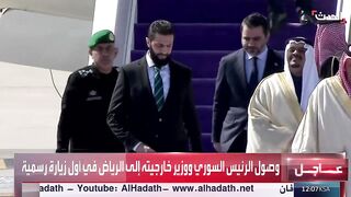 مشاهد توثق وصول الرئيس السوري ووزير خارجيته إلى الرياض