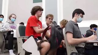 Spiderman prank in class