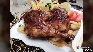 لحم دجاج محمر في كوكوط// Roasted chicken in a pressure cooker