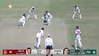 Noman ali takes a wicket with beautiful ball