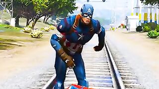 GTA 5 CAPTAIN AMERICA ÖLDÜR ÖRÜMCEK ADAMI