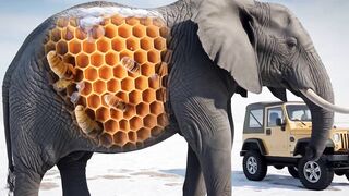 AI Elephant with Bees