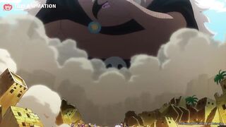 Garp Punches Sanjuan Wolf Into The Sea | One Piece