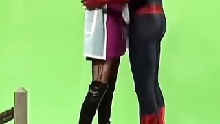 Spiderman Kissing Scene At Shooting _ Spiderman Love