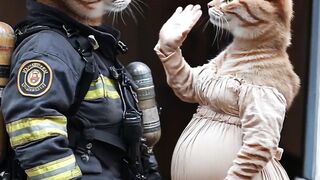 Fire Fighter Cat