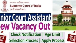 SCI Junior Court Assistant recruitment 2025 notification pdf eligibility syllabus exam pattern