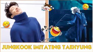 When Jungkook imitating Taehyung- Taekook funny moments