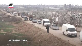 Destruction in Gaza's Netzarim as Israel says force withdrawal from corridor has begun.