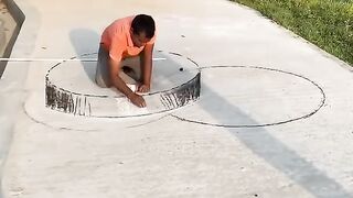 3D illusion video on road #shorts #ashortaday