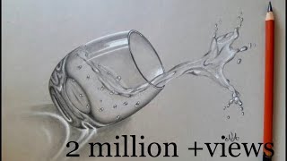 Water glass sketch in 3D