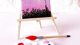 ✨???? Mini easel #satisfying #art #painting