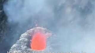 Kilauea volcano eruption in Hawaii spews lava 330 feet intosky #volcano #eruption #lava #rimpactx