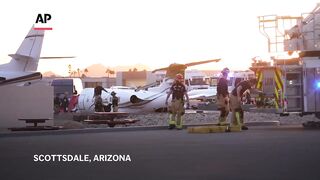 WATCH_ Aftermath of Scottsdale Airport plane crash in Arizona.