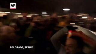 Serbian students continue blockade of bridges in Belgrade.