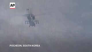 South Korea and U.S. hold joint live fire drills.