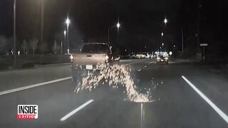 Driver 'Terrified' After Fireworks Launched Toward Her Car.