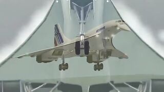 The last flight of Concorde aeroplane