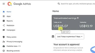 Earn money from admob daily 200$