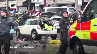 Several are injured after a driver hits a group of people in Munich.