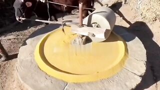 Traditional stone grinding mill