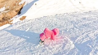 Cute baby ice skeing