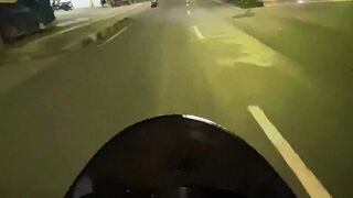 Motorbike at night