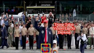 Trump takes victory lap at Daytona 500 as he overhauls government