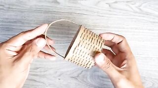 REALISTIC MINI BASKET FROM CARDBOARD