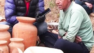 Make wooden Jar in Rural village