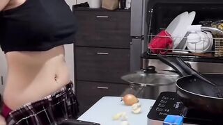 Sexy cooking Babe