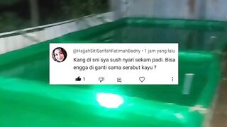 Untuk alas TERPAL kolam kalian bisa menggunakan apa saja, terkecuali...