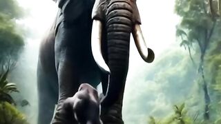 Gorilla vs Elephant by ai