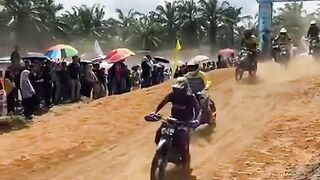 Motor cross crash