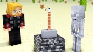 Zombie_Becomes_Herobrine_in_Thor_s_Hammer_Challenge