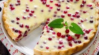 Delicate cranberry pie