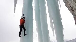 Who else wants to try ice climbing after watching this?