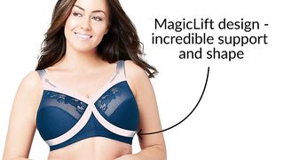 Glamorise Women's Full Figure Wirefree Minimizer Support Bra