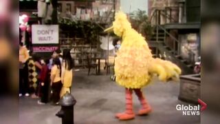 Sesame Street's Big Bird helps kids prepare for the COVID-19 vaccine shot.